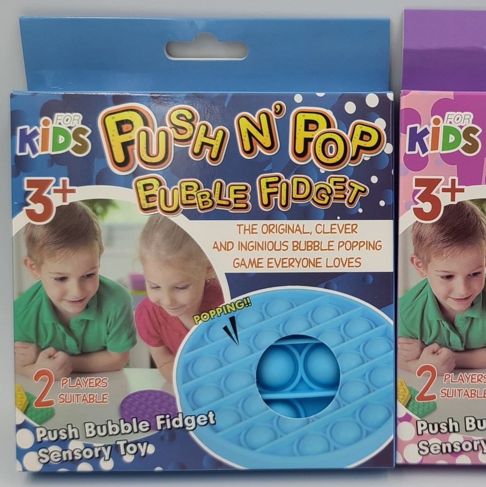 Push N Pop Bubble Fidget Stress Relief Toy 2 Pack